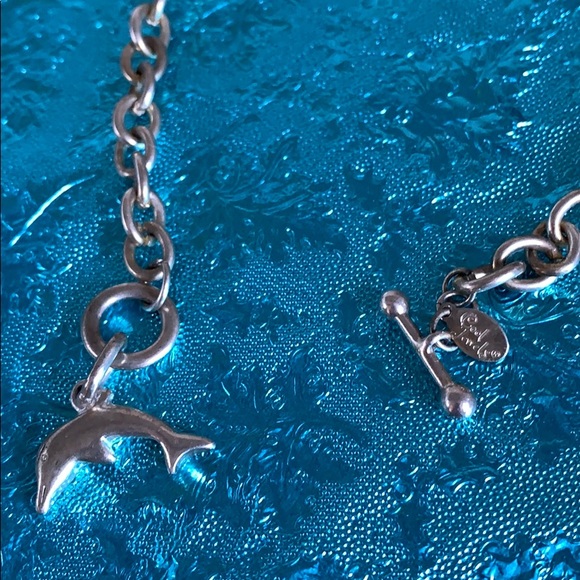 Cool Jewels silvertone dolphin statement necklace - Picture 4 of 12